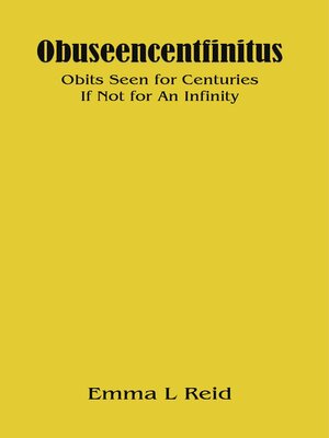 cover image of Obuseencentfinitus